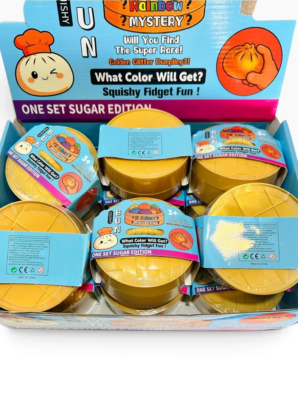 Squishy Bun NIB Rainbow Mystery Sugar Edition Squishy Fidget Fun